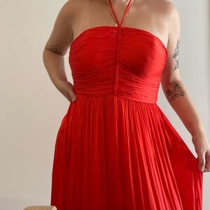 Lulu’s Red Halter Dress
